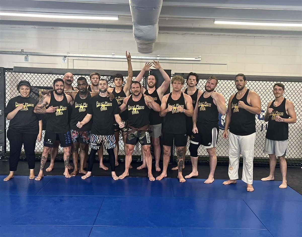 The Furst Place MMA fight team together in the gym in Hendersonville, Tennessee